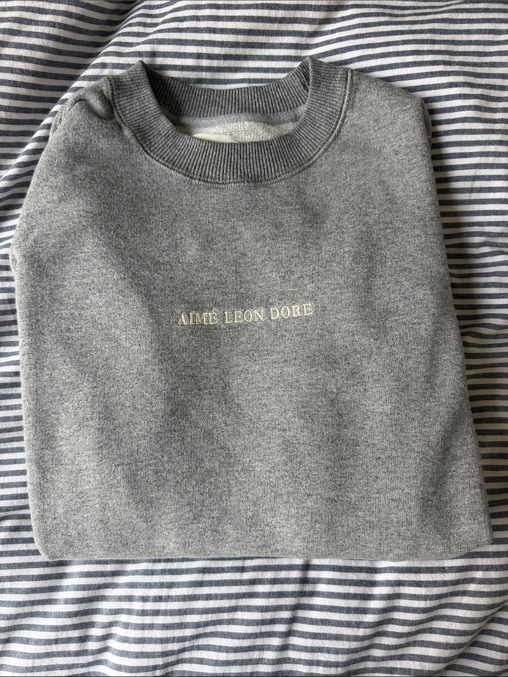 Aimé Leon Dore Gray Logo Crewneck Sweatshirt